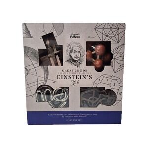 Einstein's Lab Professor Puzzle Great Minds 6 Puzzle Set New Sealed Brain Teaser